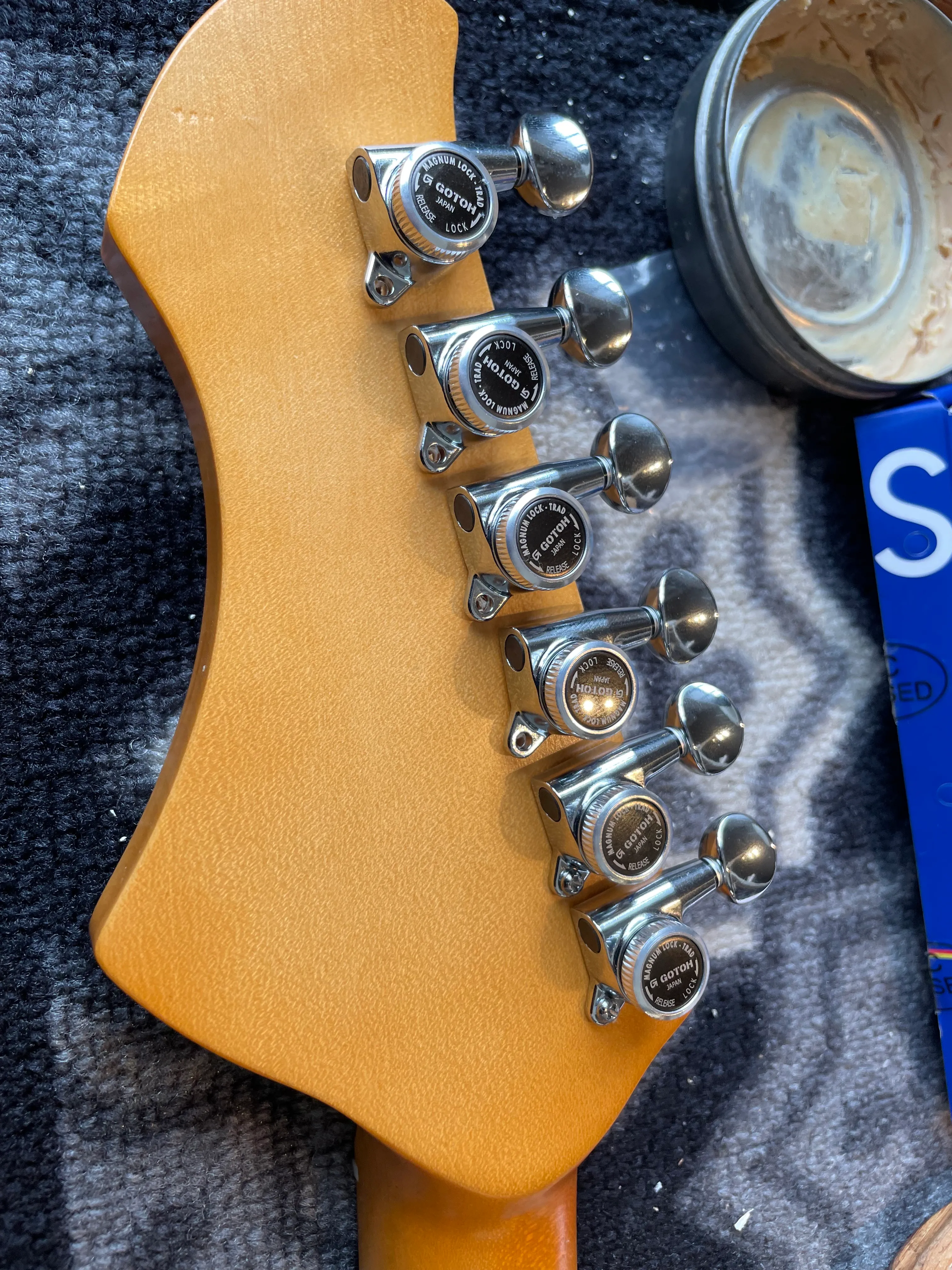 I wasn’t sure the posts were long enough, but apparently this is fine for locking tuners. I haven’t used them before.